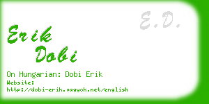 erik dobi business card